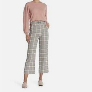 JOIE plaid crop trouser pants